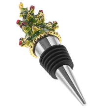Load image into Gallery viewer, Enamel Christmas Tree Bottle Stopper by Allthingscurated is crafted of food-safe zinc alloy and hand-molded enamel. Its classic and iconic Christmas tree is designed with vivid details and adds a charming festive touch to any bar or table. Makes for a great hostess gift too.