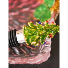 Load image into Gallery viewer, Enamel Christmas Tree Bottle Stopper by Allthingscurated is crafted of food-safe zinc alloy and hand-molded enamel. Its classic and iconic Christmas tree is designed with vivid details and adds a charming festive touch to any bar or table. Makes for a great hostess gift too.