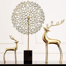 Load image into Gallery viewer, Allthingscurated Decorative Golden Reindeers Figurines