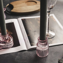 Load image into Gallery viewer, Munis Pink Glass Candle/Tealight Holders