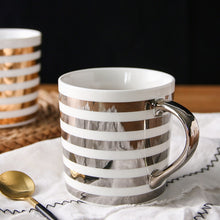 Load image into Gallery viewer, Nordic-style Gold & Silver Porcelain Mugs