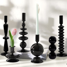 Load image into Gallery viewer, Gothic Vintage Glass Candlestick