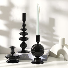 Load image into Gallery viewer, Gothic Vintage Glass Candlestick
