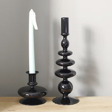Load image into Gallery viewer, Gothic Vintage Glass Candlestick