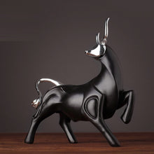 Load image into Gallery viewer, Avante Modern Red and Black Bull Sculptures