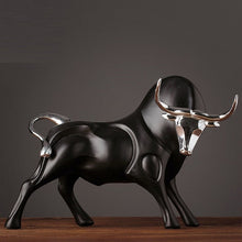 Load image into Gallery viewer, Avante Modern Red and Black Bull Sculptures