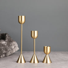 Load image into Gallery viewer, Bree Gold Candlestick Set