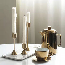 Load image into Gallery viewer, Bree Gold Candlestick Set
