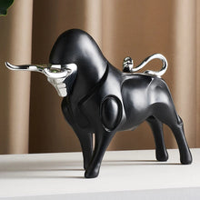 Load image into Gallery viewer, Avante Modern Red and Black Bull Sculptures