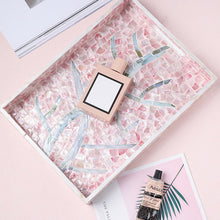 Load image into Gallery viewer, Mia Spring Nature Rectangle Trays by Allthingscurated are beautiful handmade and inlaid with natural Capiz shells. They are both functional and decorative as tray for the dining table and the dresser. Measuring 35cm by 25.5cm or 13.7 inches by 10 inches. Available in 3 designs.