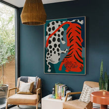 Load image into Gallery viewer, Bold Wild Cat Canvas Wall Art Print