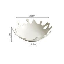 Load image into Gallery viewer, Coral Serving Dishes in ceramic by Allthingscurated. Available in 3 sizes. This is a medium dish measuring 25cm or 9.8 inches in diameter.