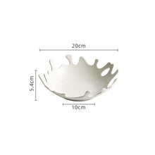 Load image into Gallery viewer, Coral Serving Dishes in ceramic by Allthingscurated. Available in 3 sizes. This is a small dish measuring 20cm or 7.8 inches in diameter.
