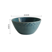 Load image into Gallery viewer, Floral Relief Ceramic Bowls
