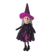 Load image into Gallery viewer, Halloween Hanging Dolls by Allthingscurated add a touch of spooky fun to any home. Perfect for parties and gatherings, they are a must-have for Halloween festivities. 8 designs available to choose from. Featured here is Dressy Witch.