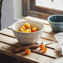 Load image into Gallery viewer, Floral Relief Ceramic Bowls