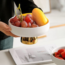 Load image into Gallery viewer, White Ceramic Footed Bowl