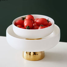 Load image into Gallery viewer, White Ceramic Footed Bowl