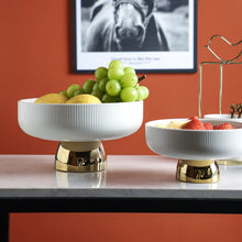 Load image into Gallery viewer, White Ceramic Footed Bowl