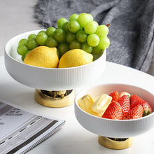 Load image into Gallery viewer, White Ceramic Footed Bowl