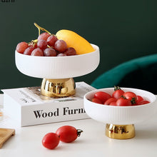 Load image into Gallery viewer, White Ceramic Footed Bowl