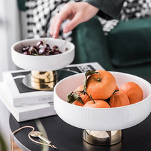 Load image into Gallery viewer, White Ceramic Footed Bowl