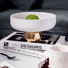Load image into Gallery viewer, White Ceramic Footed Bowl