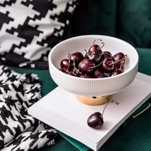 Load image into Gallery viewer, White Ceramic Footed Bowl