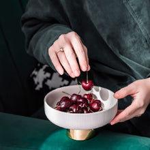 Load image into Gallery viewer, White Ceramic Footed Bowl