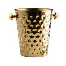 Load image into Gallery viewer, Hammered Metal Ice Bucket