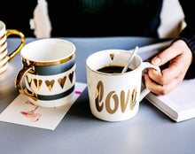 Load image into Gallery viewer, Nordic-style Gold & Silver Porcelain Mugs