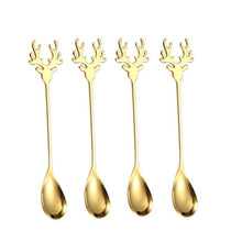 Load image into Gallery viewer, Reindeer Shape Teaspoons (Set of 4)