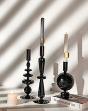 Load image into Gallery viewer, Gothic Vintage Glass Candlestick