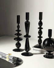 Load image into Gallery viewer, Gothic Vintage Glass Candlestick