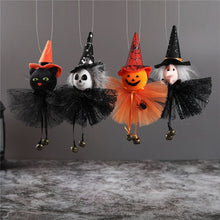 Load image into Gallery viewer, Halloween Hanging Dolls by Allthingscurated add a touch of spooky fun to any home. Perfect for parties and gatherings, they are a must-have for Halloween festivities. 8 designs available to choose from.