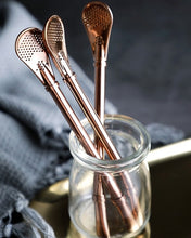 Load image into Gallery viewer, Stainless Steel Drinking Straw with Stirrer (set of 4)