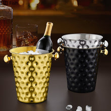 Load image into Gallery viewer, Hammered Metal Ice Bucket
