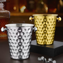 Load image into Gallery viewer, Hammered Metal Ice Bucket