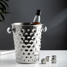Load image into Gallery viewer, Hammered Metal Ice Bucket