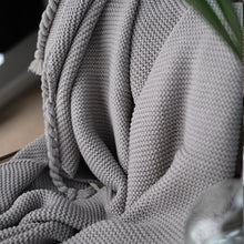 Load image into Gallery viewer, Braided Tassel Throw Blanket