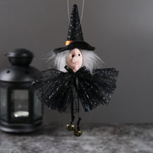 Load image into Gallery viewer, Halloween Hanging Dolls by Allthingscurated add a touch of spooky fun to any home. Perfect for parties and gatherings, they are a must-have for Halloween festivities. 8 designs available to choose from.