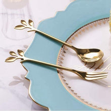 Load image into Gallery viewer, Leaf Me Up Fork & Teaspoon (set of 12)
