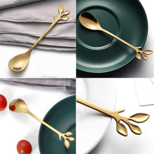 Load image into Gallery viewer, Leaf Me Up Fork & Teaspoon (set of 12)