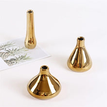 Load image into Gallery viewer, Gold Ceramic Mini Vase