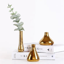 Load image into Gallery viewer, Gold Ceramic Mini Vase