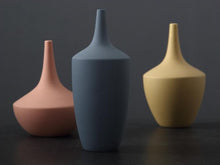 Load image into Gallery viewer, Morandi decorative vases in milky blue, blushing peach and honey milk by Allthingscurated.