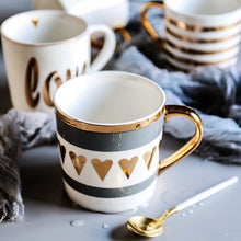 Load image into Gallery viewer, Nordic-style Gold & Silver Porcelain Mugs