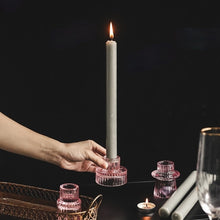 Load image into Gallery viewer, Munis Pink Glass Candle/Tealight Holders