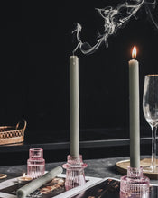 Load image into Gallery viewer, Munis Pink Glass Candle/Tealight Holders