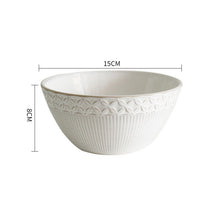 Load image into Gallery viewer, Floral Relief Ceramic Bowls